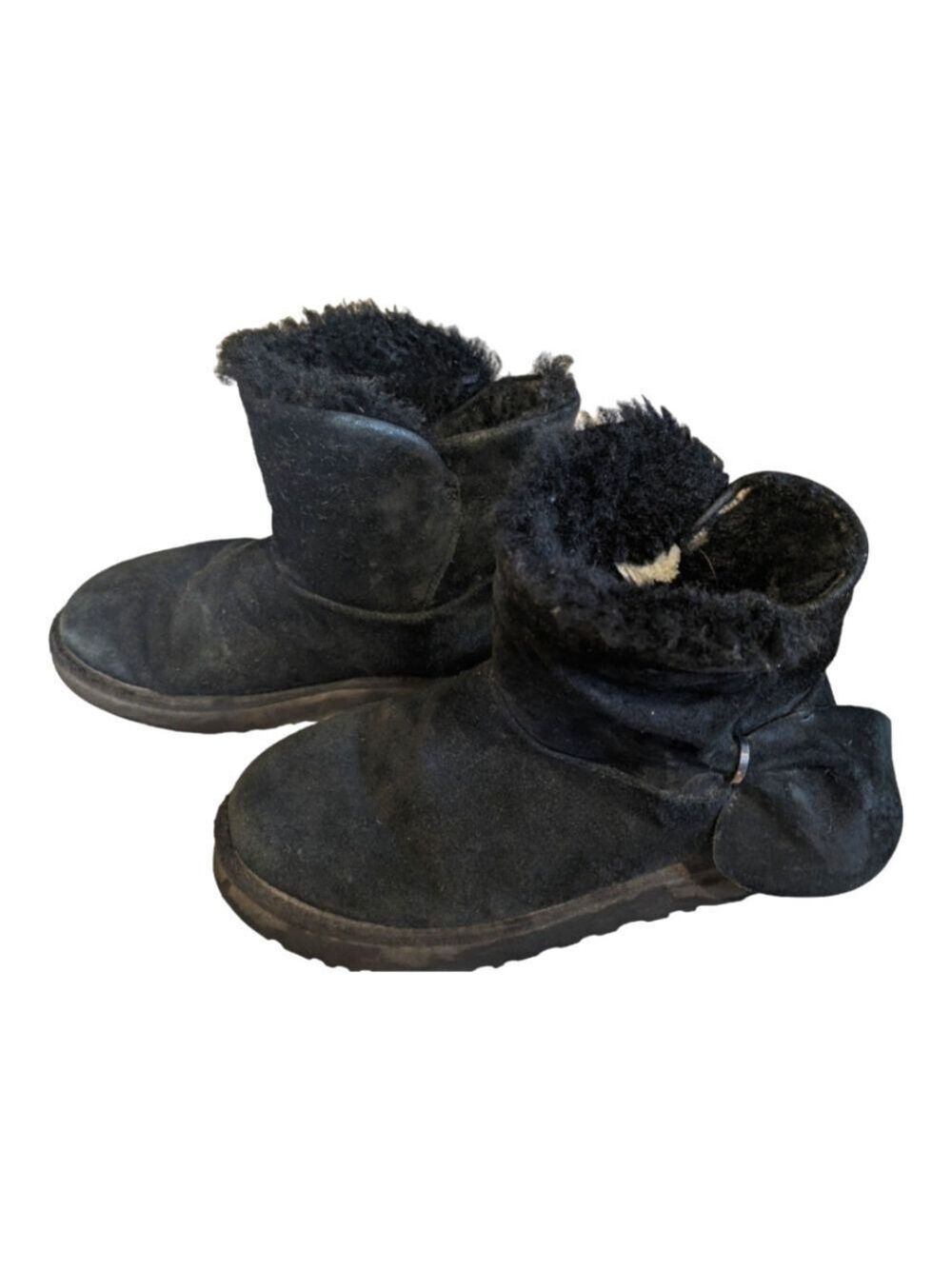 UGG Black Suede Shorty Booties Size 9.5-10 GUC
